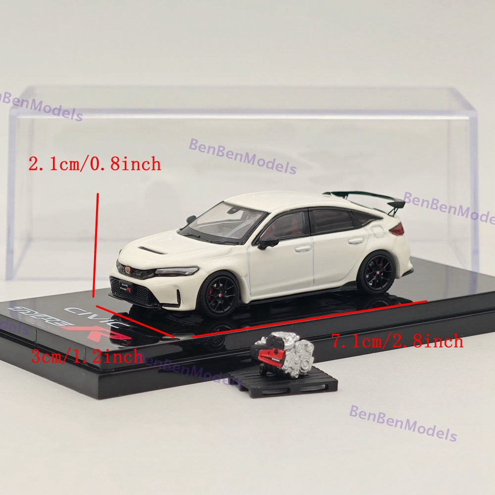 1:64 Hobby Japan CIVIC TYPE R (FL5) White with Engine Display Model Championship