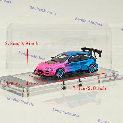 1:64 DCM Civic EG6 Kevmannz Wide Body Diecast Metal Car Limited Collection Gifts