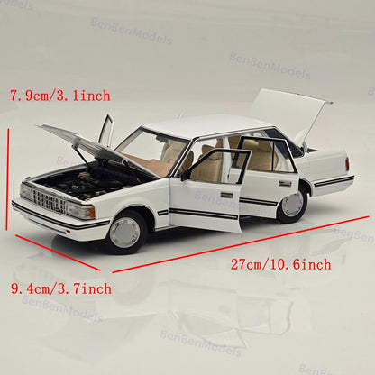 1/18 Toyota Crown Seventh Generation MS122 White Beige Diecast Model Car