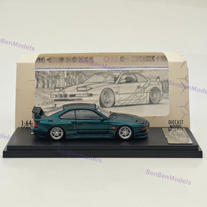 Rhino Model RM 1/64 BMW 850CSi E31 Coupe WideBody Sport Model Diecast Green