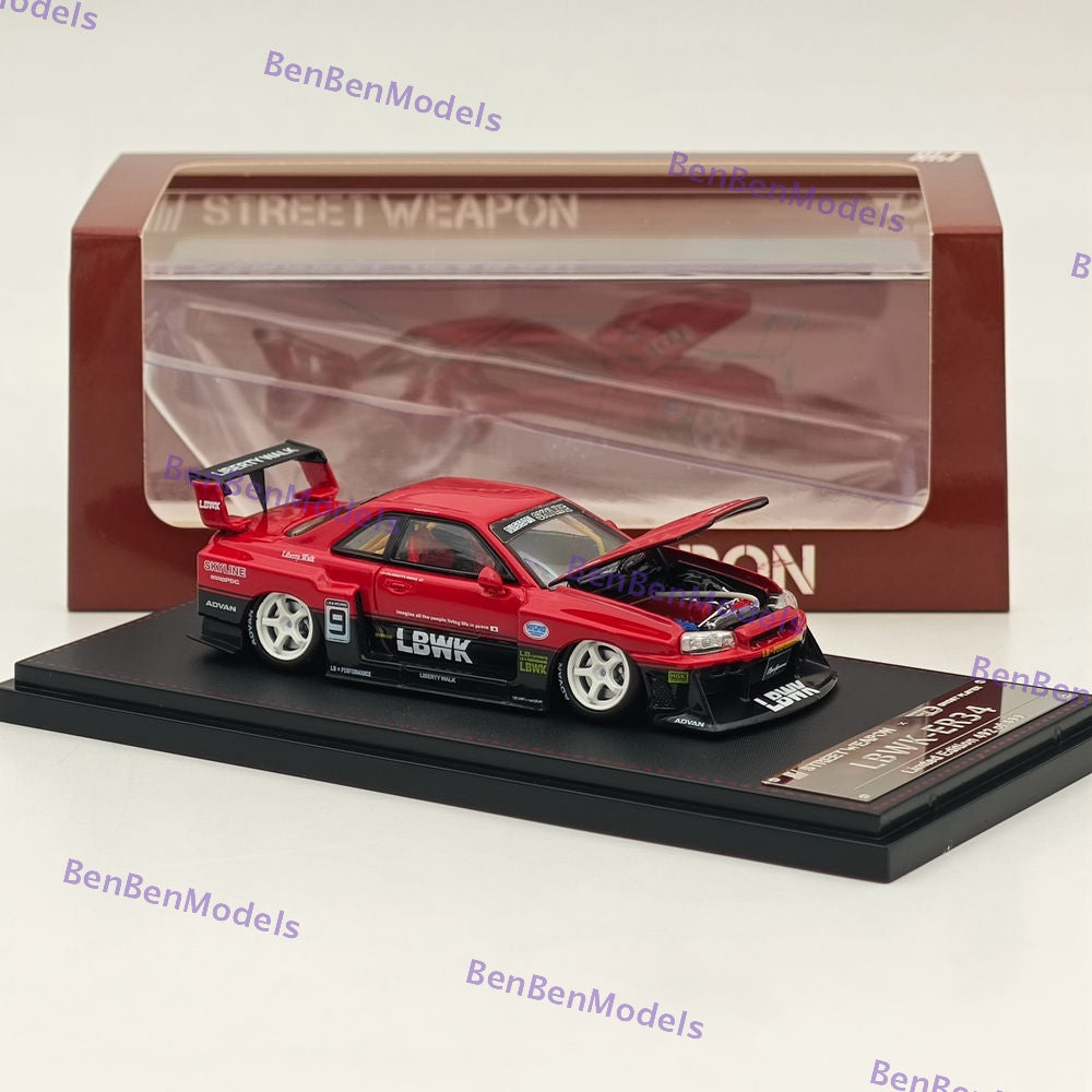 Street Weapon LBWK ER34 Nissan Skyline GT-R Chrome Purple 1