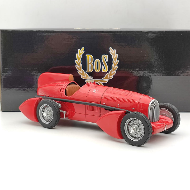 1/18 BOS Alfa Romeo Tipo B P3 Aerodynamic 1934 Red BOS066 Resin Model Limited