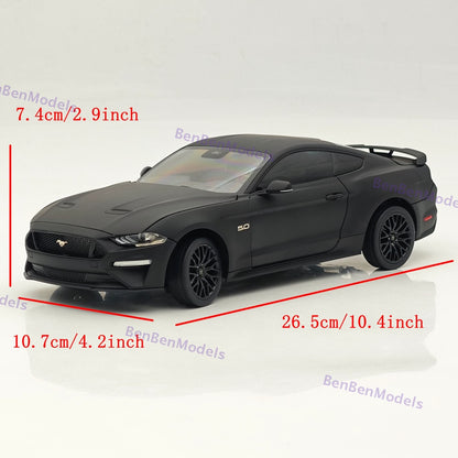 DM 1/18 Scale Replicas Ford Mustang GT 2019 Widebodykit Pack LHD Matt Black