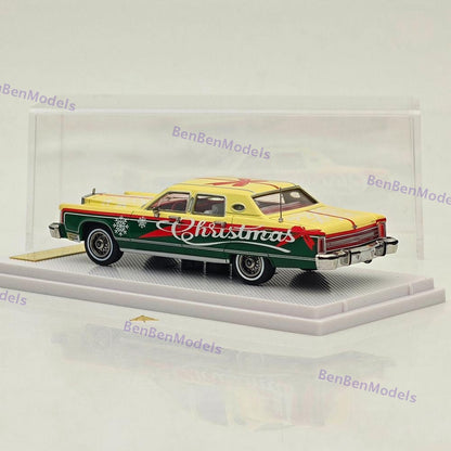 1:64 Turning Crush Christmas 1979 Lincoln Continental Town Car Alloy Car Model