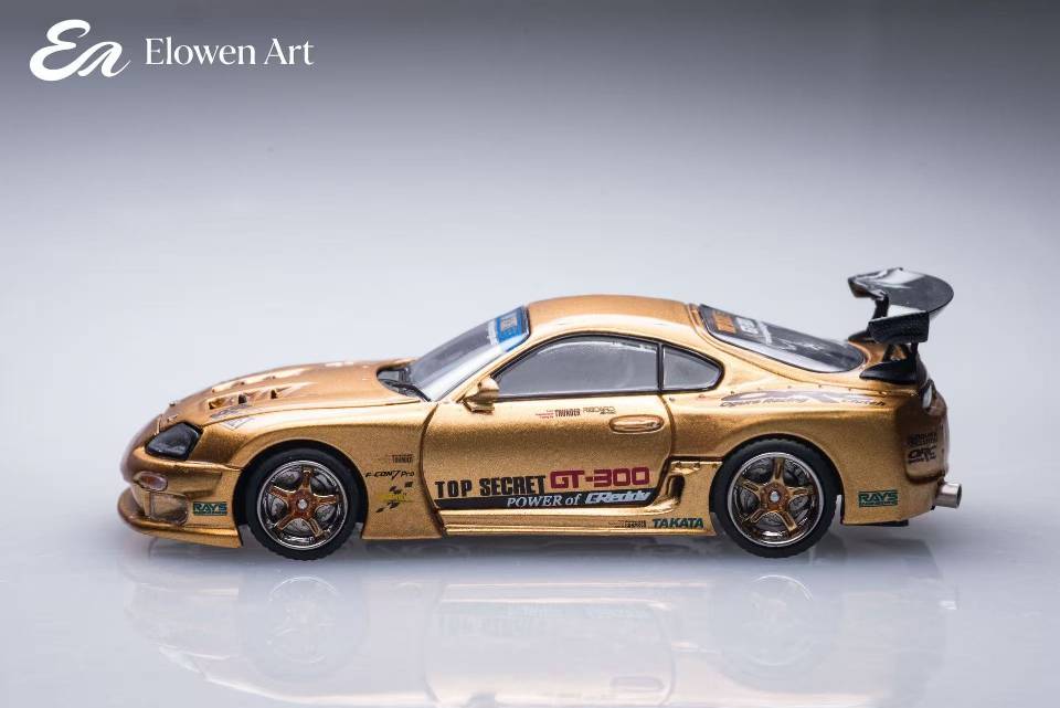 Pre order Elowen Art 1/64 topSecret A80 Supra MK4 GT300 Openable lid Diecast Model Car Limited Collection