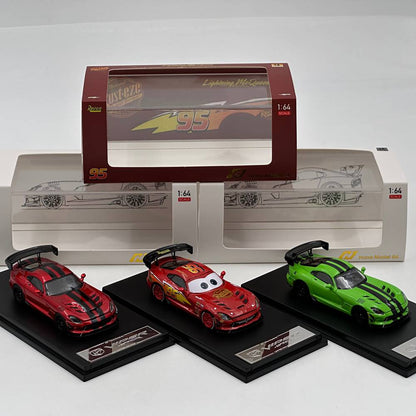 Hone Model 1/64 Viper MK3 ACR Magnetic Hood Racing Sports Diecast Model Car