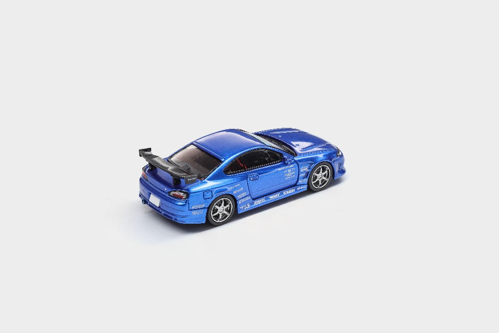 Model Model 1/64 Silvia S15 Vertex Blue APAXPO Foshan Exhibition Edition Limited Diecast Model Car