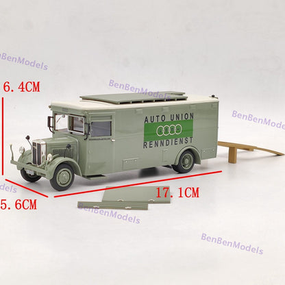 1:43 NEO BUSSING NAG TRUCK AUTO UNION RENNDIENST CAR TRANSPORTER 1934 NEO46445