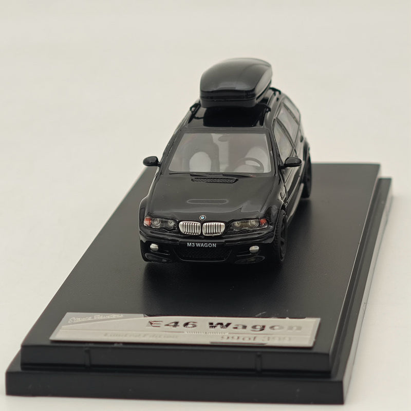 1:64 SH E46 Wagon Metallic Black Diecast Model Car Limited Collection