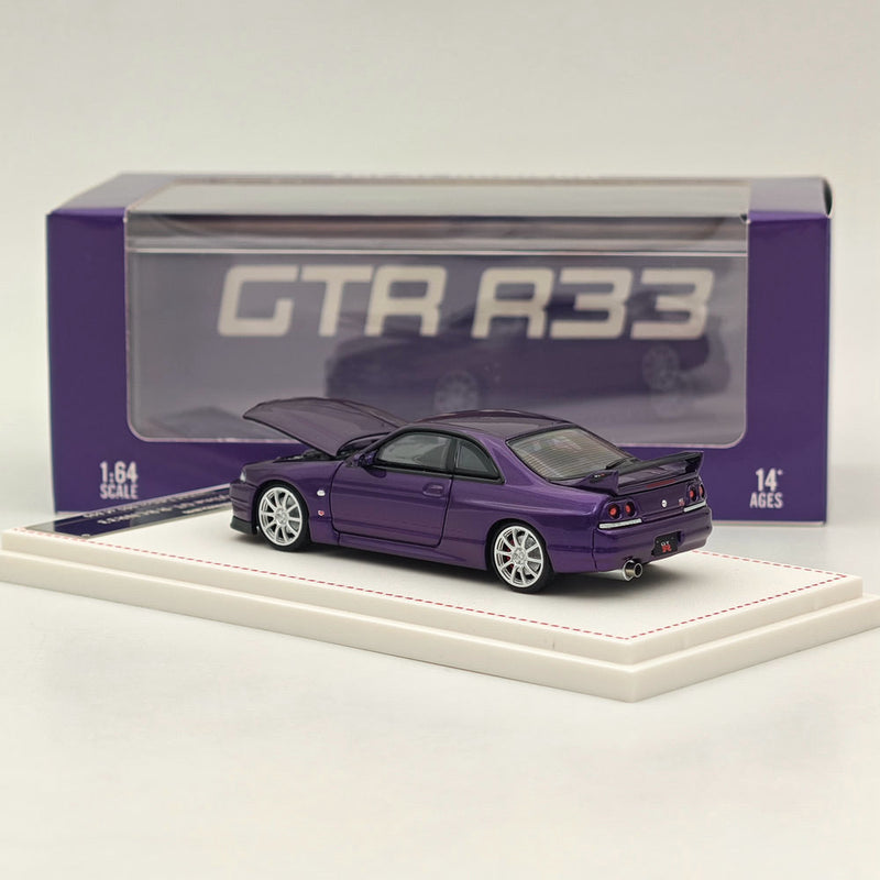 1/64 FH Skyline GTR R33 BCNR33 Racing Sport Purple Diecast Models Car Collection