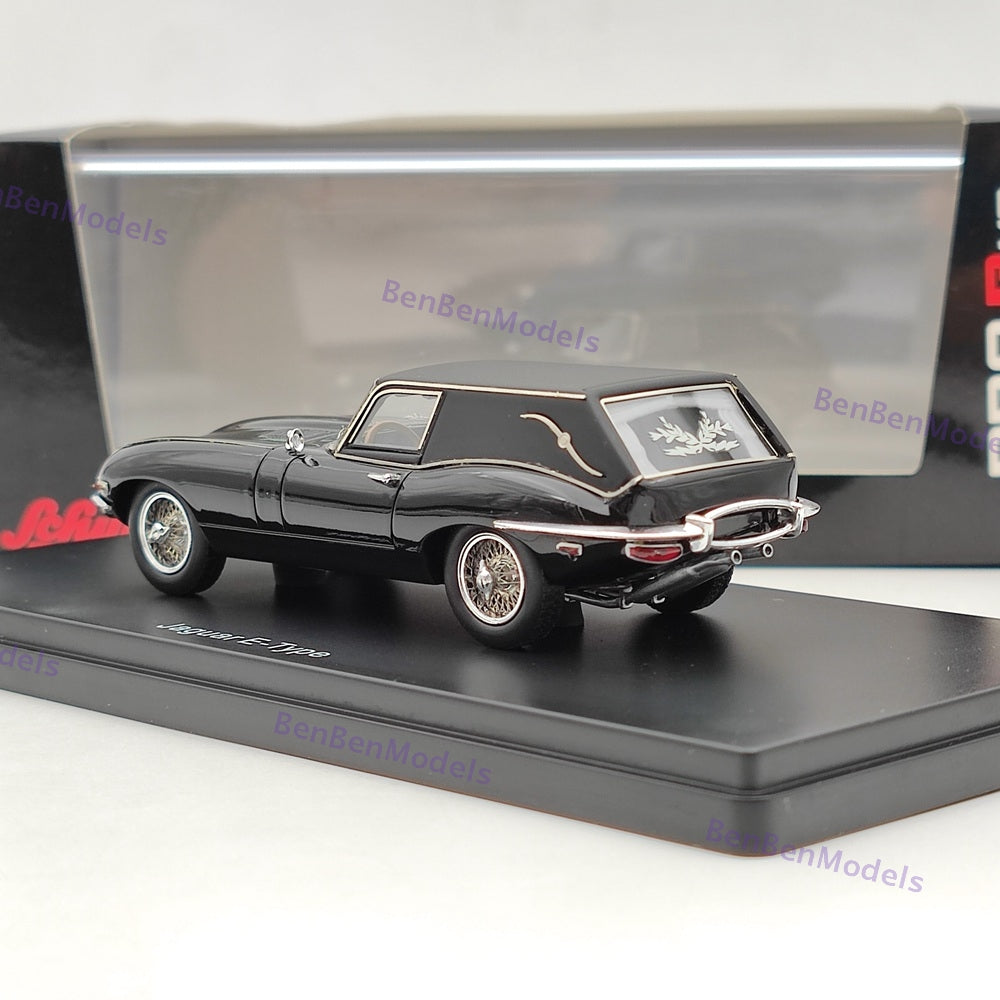 1:43 SCHUCO JAGUAR E-TYPE "HAROLD & AMP MAUDE" FUNERAL CAR - Resin Black Used