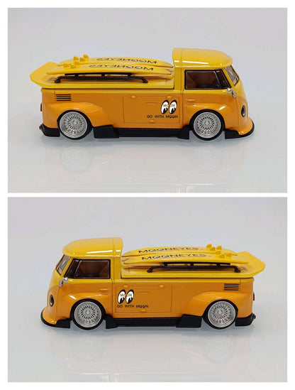 LMLF 1:64 VW T1 Wide body Pickup Truck Diecast Toys Car Models Collection Gifts Limited Edition