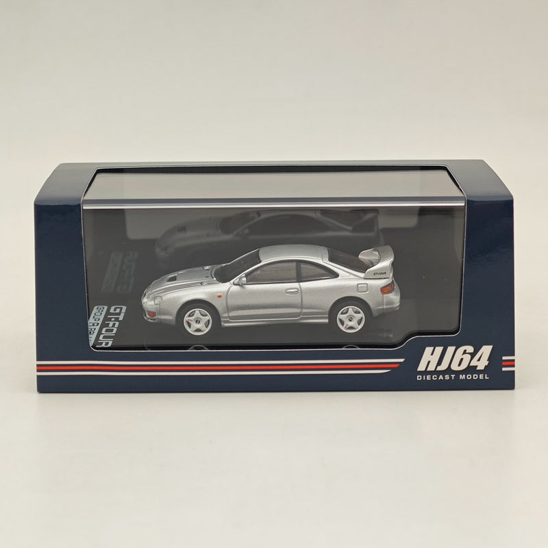 Hobby Japan 1/64 Toyota CELICA GT-FOUR (ST205) JDM STYLE SILVER HJ642064AS Diecast Models Car Collection