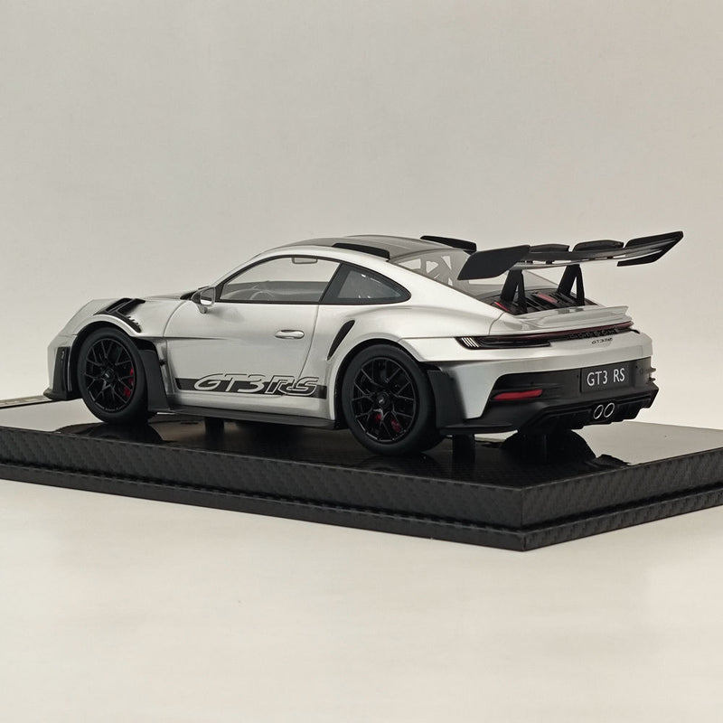 AI MODEL 1/18 Porsche 992 GT3 RS SILVER Resin High-Quality Collection Car Model