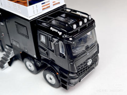 1/64 GCD GT Show Arocs 8x8 Expedition Vehicle 318 Route Black Diecast Car Model Gifts