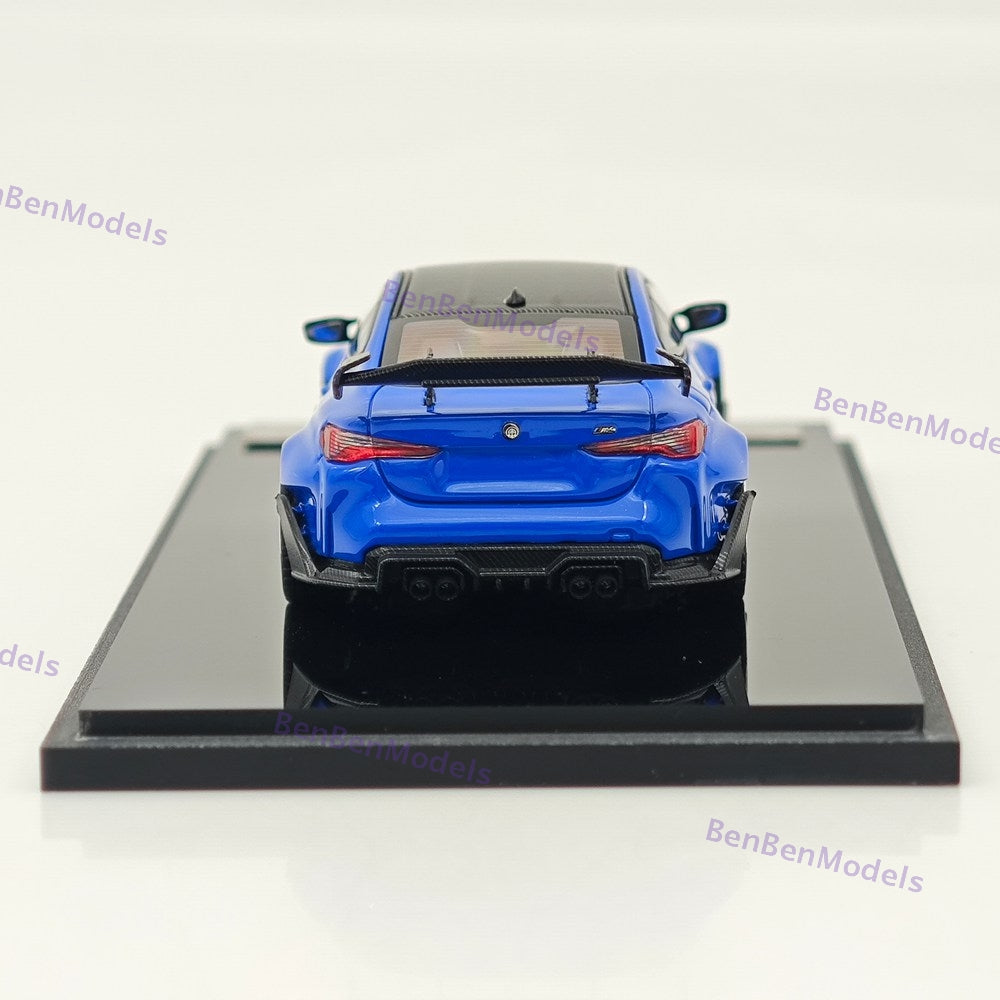1:64 SW BMW G82 M4 Wide-Body Modified - Portimao Blue Diecast Model Car Limited