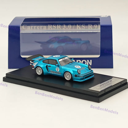 1/64 SW Carrera RSR 3.0/KS-R 911 Blue Diecast Metal Car Limited Collection