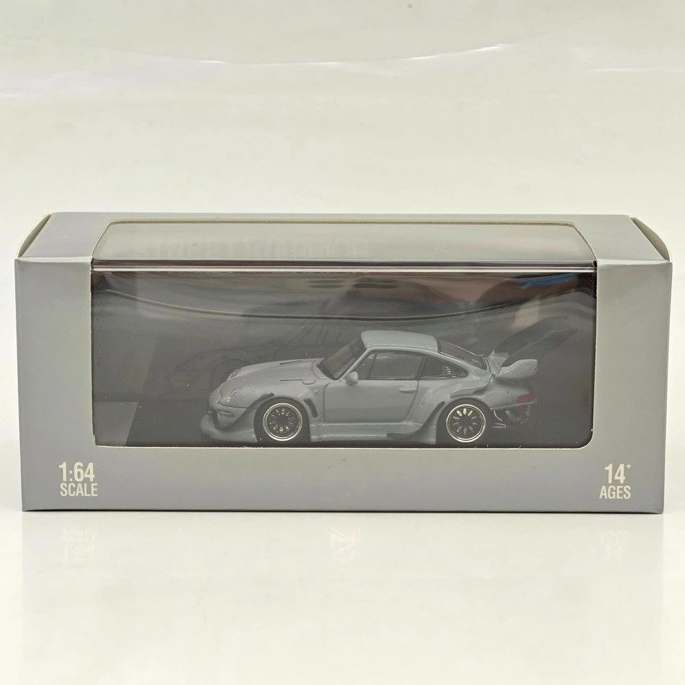 1:64 SW 993 911 Cement Grey Low & High Wing Diecast Model Car Collectible