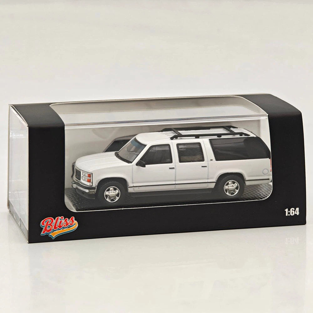 Bliss 1:64 Suburban GMT400 SUV Modèle réduit de voiture moulée sous pression blanc/noir modèle sport