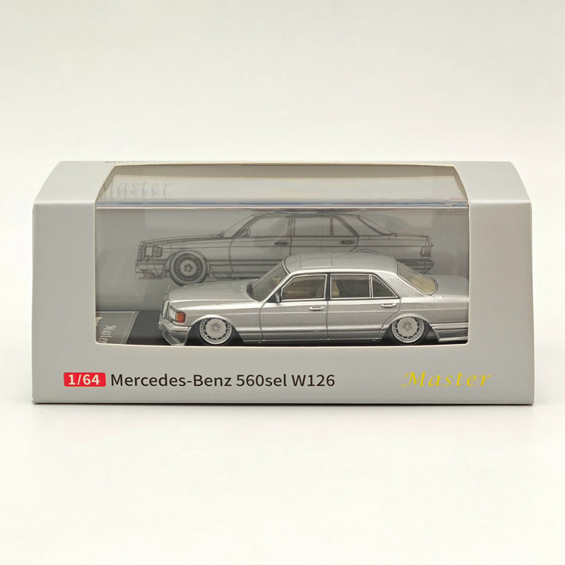 Master 1:64 Mercedes-Benz S560sel W126 Diecast Toys Car Models Miniature Hobby Collection Gifts