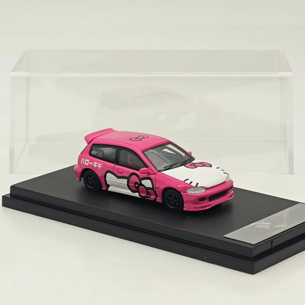 Street Weapon SW 1:64 EG6 Hatchback Sports Model Pink JDM Classic Diecast Metal Car Limited Edition