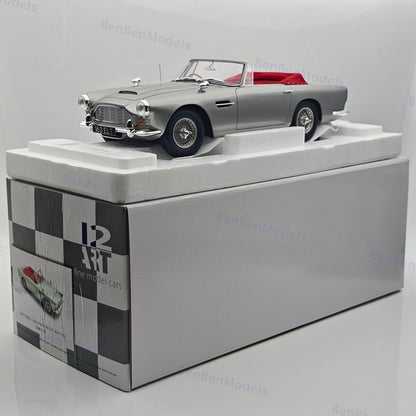 12ART 1/12 Scale 12-ART0108020 Aston Martin DB4 DHC Silver 1962 Resin Model Car