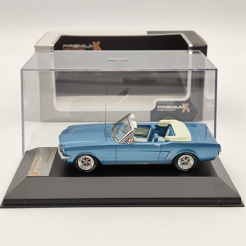 Premium X 1:43 FORD MUSTANG Convertible 1965 PRD250 Blue Diecast Models Car Toys Gift