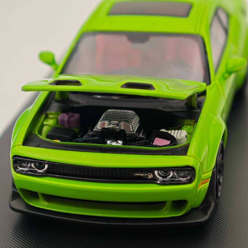 Stance Hunters 1/64 Dodge SRT Hellcat Green Diecast Models Car Collection