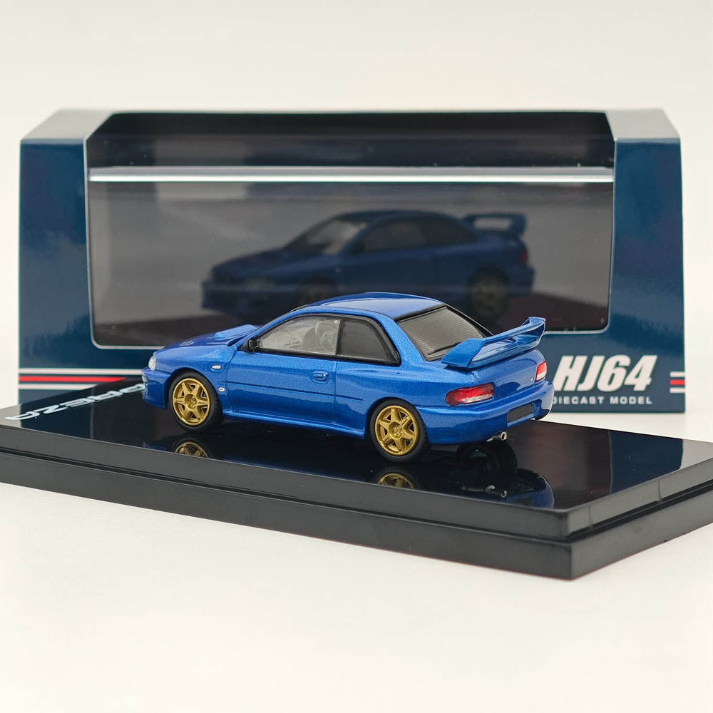 Hobby Japan 1:64 Impreza 22B STi GC8 Rally Custom HJ644041BBL Blue Alloy model