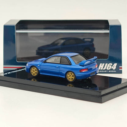 Hobby Japan 1:64 Impreza 22B STi GC8 Rally Custom HJ644041BBL Blue Alloy model