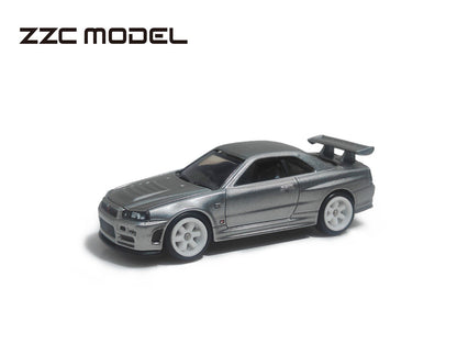 Pre-Sale ZZC 1/64 Nissan GTR R34 Full Alloy Die - cast Toys Car Models - Collectible Gifts