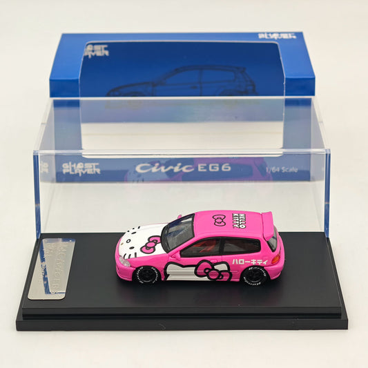 1/64 Ghost Player HONDA CIVIC EG6 Pink Diecast Models Car Collection