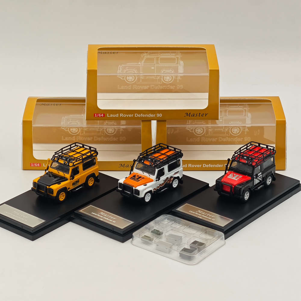 Master 1:64 Land Rover Defender 90 Camel Cup Jouets moulés sous pression Modèles de voitures Véhicules miniatures Hobby Cadeaux de collection 