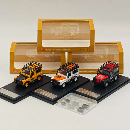 Master 1:64 Land Rover Defender 90 Camel Cup Jouets moulés sous pression Modèles de voitures Véhicules miniatures Hobby Cadeaux de collection 