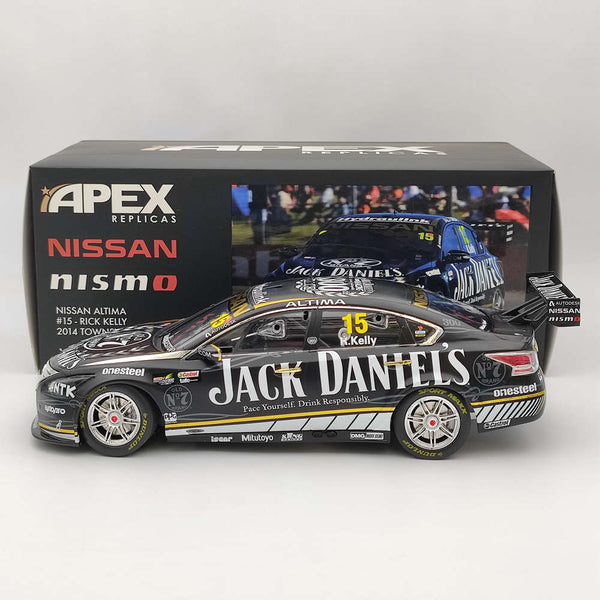 1/18 Apex Nissan Altima JACK DANIEL'S #15 RICK KELLY 2014 TOWNSVILLE 500 AD80807 Diecast Models Car Limited Collection
