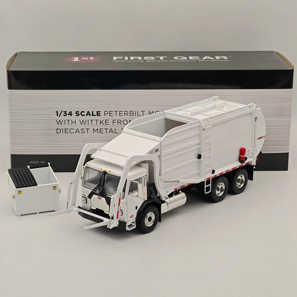 FIRST GEAR 1/34 PETERBILT MODEL 520 WITH WITTKE FRONT END LOAD REFUSE TRUCK 10-4193 DIECAST METAL REPLICA Collection