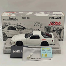 WHELART 1:18 RX7 FC3S Initial D 30e Anniversaire Voiture miniature en alliage + figurine