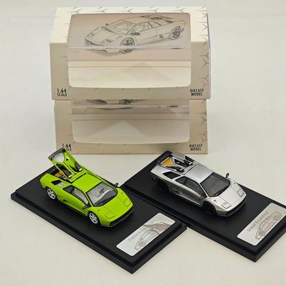 Rhino Model RM 1:64 Diablo Eccentrica Green/Silvery with detachable tailgate Diecast Model Car Collectible