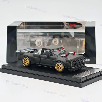 1:64 SW Ford F-150 Performance Hoonigan 1977 Black Diecast Model Car Collection In Stock - US