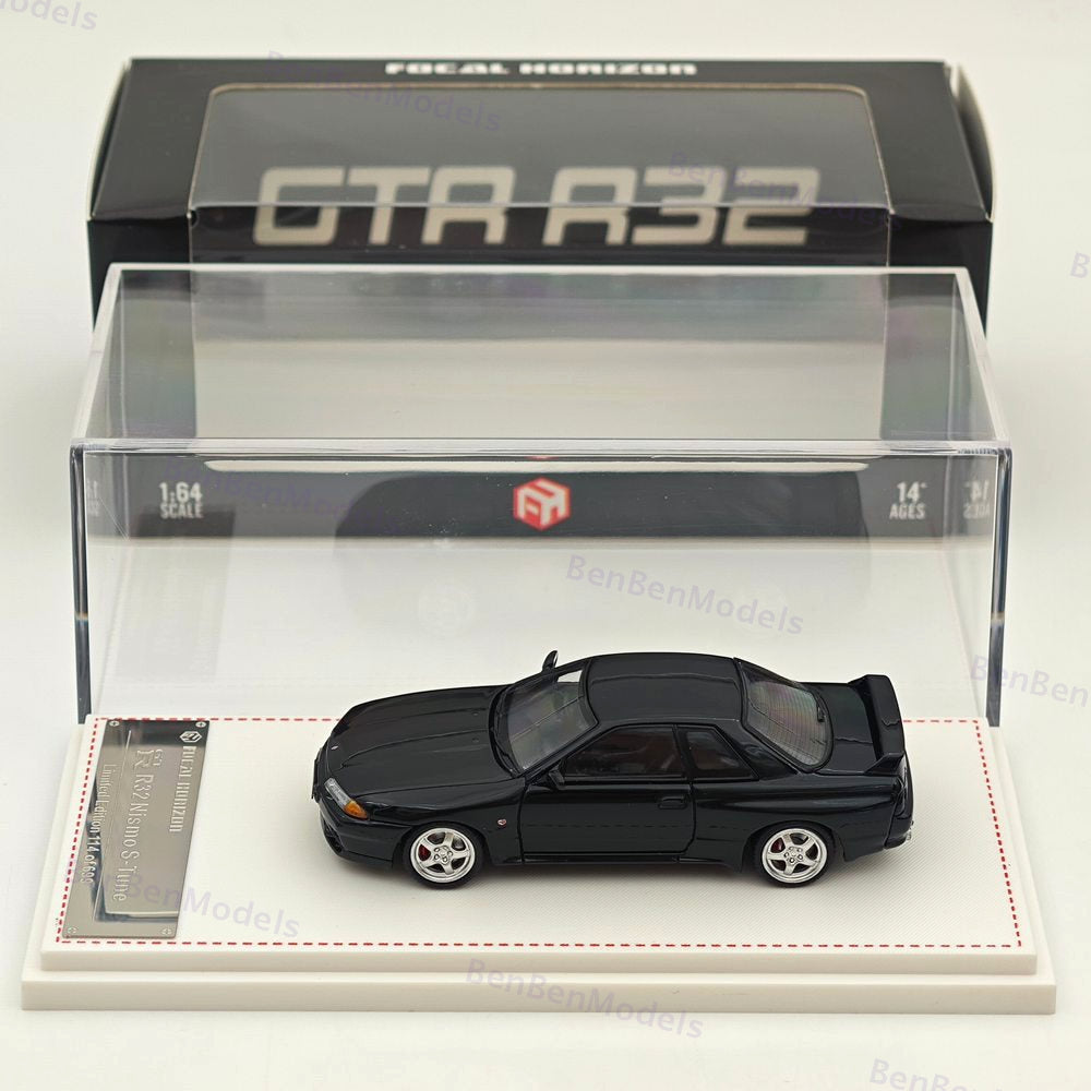 FH 1:64 Nissan Skyline GTR R32 Nismo S-Tune Sports Model Black Diecast Metal Car