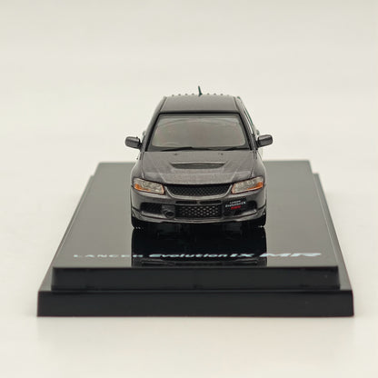 Hobby Japan 1:64 Lancer GSR Evolution IX MR with Engine Display Model Medium Purplish Gray Mica HJ647054MP Diecast Model Car Limited Collection