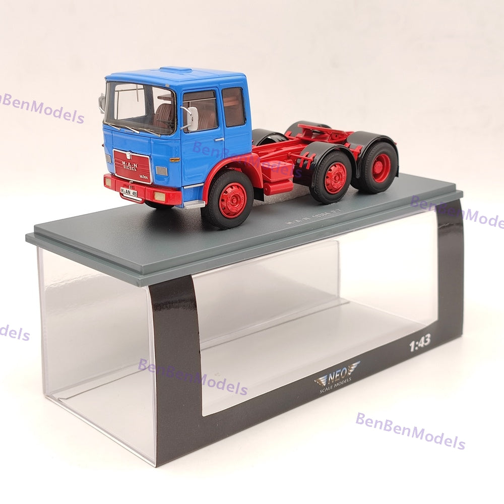 NEO 1/43 MAN 16304 F7 1968 Tractor Truck Blue Resin Model Car Limited Collection
