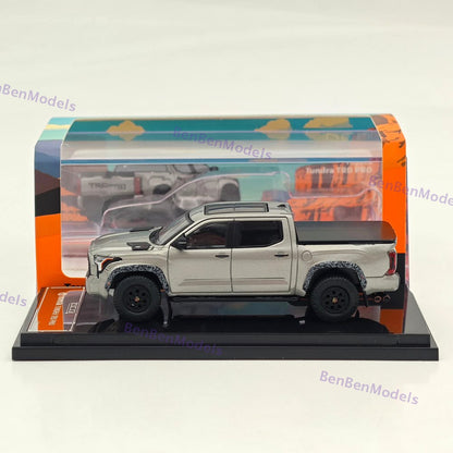 GCD 1/64 Tundra TRD Pro Pickup Truck Silver with accessories KS-064-562 Diecast Model Car Limited Collection