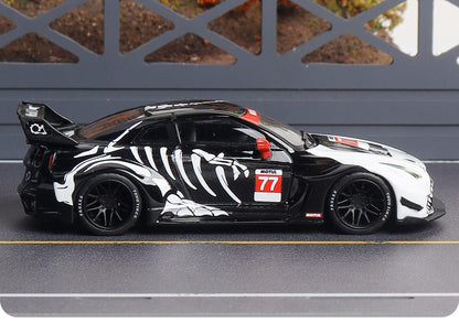 Decode 1:64 35gr-rr Bone Dragon Painting Gtr35 Alloy Diecast Car Model Collection Gifts