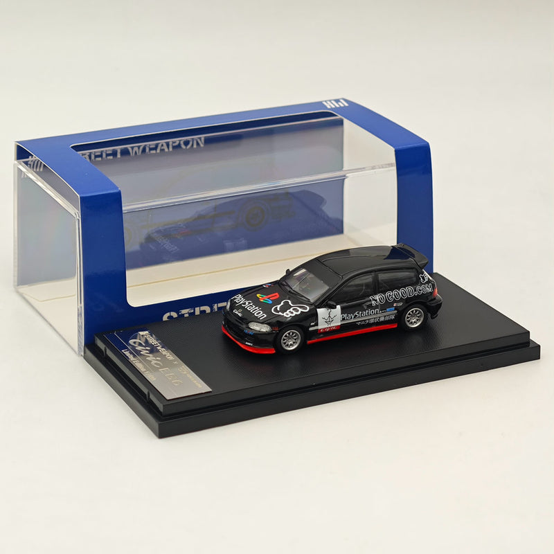 1:64 SW HONDA CIVIC GEN.5 Spoon EG6 PLAY STATION Diecast Models Car Collection