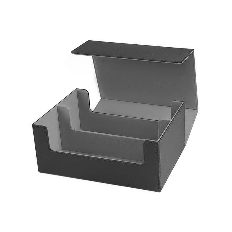 Magnetic PU Dual Compartment Card Storage Box Large Capacity for PTCG CCG OCG TCG 35PT Card Slabs