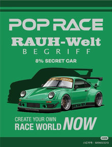 1/64 POP RACE RWB 930 Green HEC 2026 Limited Diecast Toys Car Model Gift Collectible