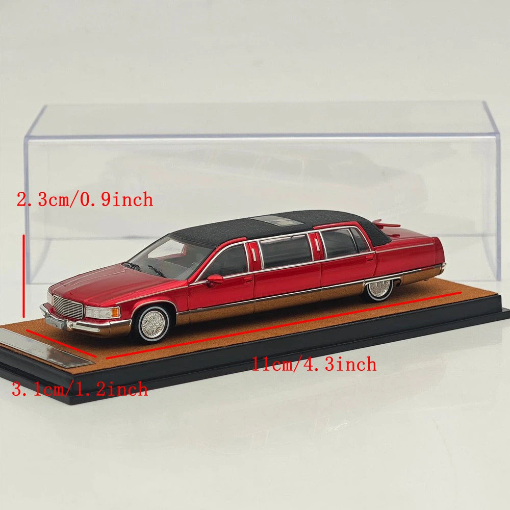XiaoGuang 1:64 Fleetwood Limousine Red Diecast Collectible Model Car