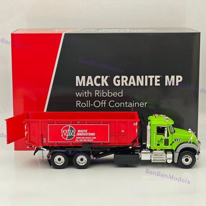 1/34 FIRST GEAR Mack Granite MP with Ribbed Roll-Off Container DIECAST 10-4298