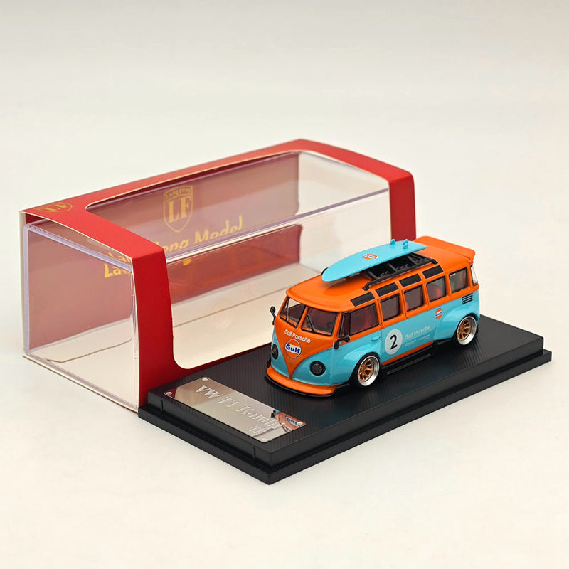 LF 1:64 VW Kombi T1 Gulf Porsche Bus Diecast Toys Car Models Miniature Hobby Exquisite Gifts